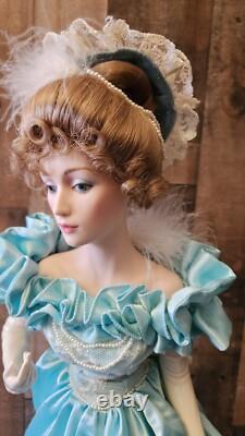 Franklin Mint Heirloom Porcelain Gibson Girl Night at Opera Doll 21 Tall