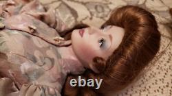 Franklin Mint Heirloom Porcelain Gibson Girl Tea at the Ritz Doll + 2 plates