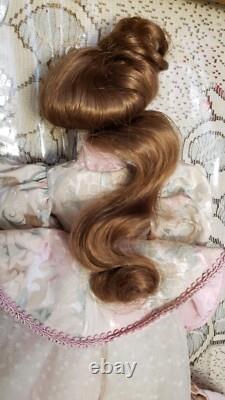 Franklin Mint Heirloom Porcelain Gibson Girl Tea at the Ritz Doll + 2 plates