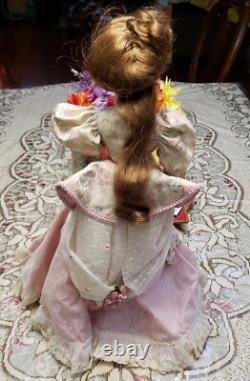 Franklin Mint Heirloom Porcelain Gibson Girl Tea at the Ritz Doll + 2 plates