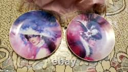 Franklin Mint Heirloom Porcelain Gibson Girl Tea at the Ritz Doll + 2 plates