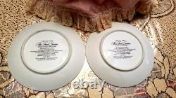 Franklin Mint Heirloom Porcelain Gibson Girl Tea at the Ritz Doll + 2 plates
