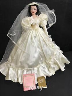 Franklin Mint Heirloom Porcelain Gone With The Wind Bride Wedding Scarlett Doll