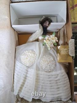Franklin Mint Heirloom Porcelain Jackie Kennedy In Bridal Wedding Dress W Closet