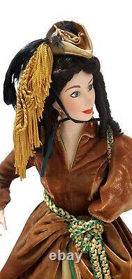 Franklin Mint Heirloom Porcelain Scarlett O'Hara Doll Gone with the Wind 21.5 H