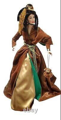 Franklin Mint Heirloom Porcelain Scarlett O'Hara Doll Gone with the Wind 21.5 H