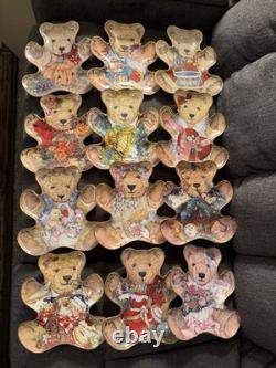 Franklin Mint Heirloom Recommendation Limited Ed Teddy Bear Shaped Plates Lot 12