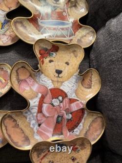 Franklin Mint Heirloom Recommendation Limited Ed Teddy Bear Shaped Plates Lot 12