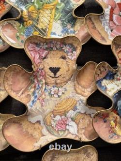 Franklin Mint Heirloom Recommendation Limited Ed Teddy Bear Shaped Plates Lot 12