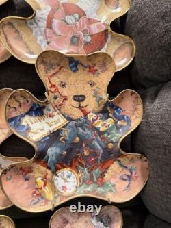 Franklin Mint Heirloom Recommendation Limited Ed Teddy Bear Shaped Plates Lot 12
