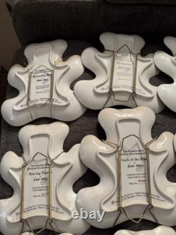Franklin Mint Heirloom Recommendation Limited Ed Teddy Bear Shaped Plates Lot 12