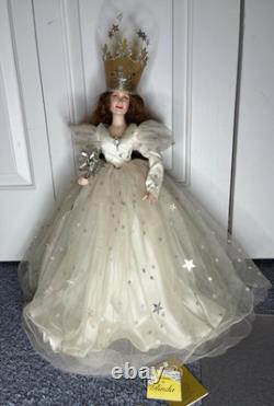 Franklin Mint Heirlooms Porcelain Doll Glinda the Good Witch Wizard of Oz with Box