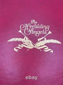 Franklin Mint Heralding Angels Ornaments Set Of 6 Porcelain Angels 24k Gold EUC