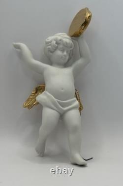 Franklin Mint Heralding Angels Ornaments Set Of 6 Porcelain Angels 24k Gold EUC
