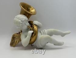 Franklin Mint Heralding Angels Ornaments Set Of 6 Porcelain Angels 24k Gold EUC