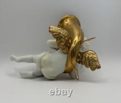 Franklin Mint Heralding Angels Ornaments Set Of 6 Porcelain Angels 24k Gold EUC