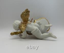 Franklin Mint Heralding Angels Ornaments Set Of 6 Porcelain Angels 24k Gold EUC