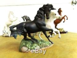 Franklin Mint Horse BLACK BEAUTY AND MERRYLEGS Pamela du Bouley Porcelain