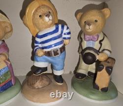 Franklin Mint Hotel Teddington Bear Display With 25 Bears Complete Set