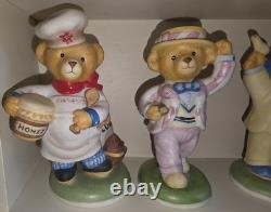 Franklin Mint Hotel Teddington Bear Display With 25 Bears Complete Set