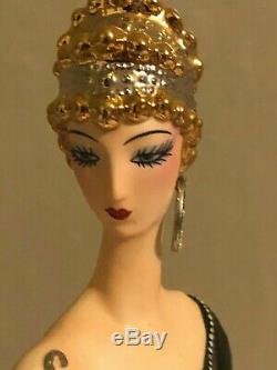 Franklin Mint House Of Erte Pearls And Rubies No. 1713 Porcelain Figure 10'