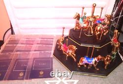 Franklin Mint House Of Faberge Golden Carousel (24K Plated) Set withCertificates