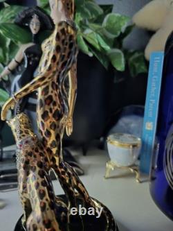 Franklin Mint House of ERTE Leopard Limited Ed. Porcelain Art Deco Figurine, 9