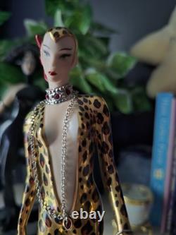 Franklin Mint House of ERTE Leopard Limited Ed. Porcelain Art Deco Figurine, 9