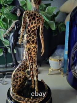Franklin Mint House of ERTE Leopard Limited Ed. Porcelain Art Deco Figurine, 9
