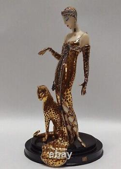 Franklin Mint House of Erté Beauties of Art Deco Porcelain Ocelot