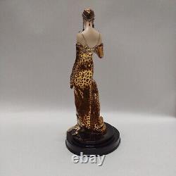 Franklin Mint House of Erté Beauties of Art Deco Porcelain Ocelot