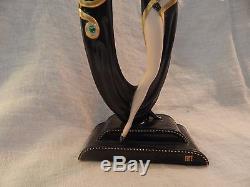 Franklin Mint House of Erte Figurine Pearls and Emeralds LE M9576 10 Porcelain