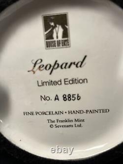 Franklin Mint House of Erte Leopard 24k Gold Swarovski Crystals LtdEd Art Deco