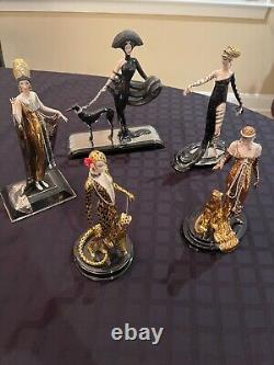 Franklin Mint House of Erte Limited Edition Collection Figurines-5 Figurines