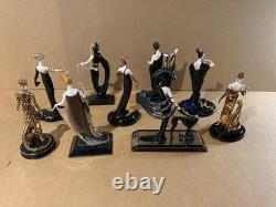 Franklin Mint House of Erte Limited Edition Collection Figurines Set of 9