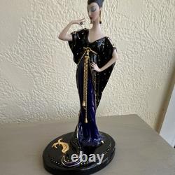 Franklin Mint House of Erte Moonlight Mystique Woman Porcelain Figurine Ltd Ed