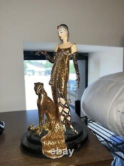 Franklin Mint House of Erte Ocelot Figurine Limited Edition A6939 Art Deco