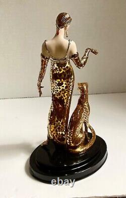 Franklin Mint House of Erte Ocelot Figurine Limited Edition Art Deco 9' (508)