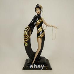 Franklin Mint House of Erte Pearls & Emeralds LE Figurine AIKV9