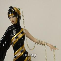 Franklin Mint House of Erte Pearls & Emeralds LE Figurine AIKV9