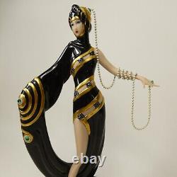 Franklin Mint House of Erte Pearls & Emeralds LE Figurine AIKV9