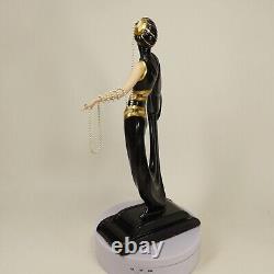 Franklin Mint House of Erte Pearls & Emeralds LE Figurine AIKV9