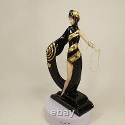 Franklin Mint House of Erte Pearls & Emeralds LE Figurine AIKV9