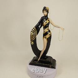 Franklin Mint House of Erte Pearls & Emeralds LE Figurine AIKV9