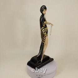 Franklin Mint House of Erte Pearls & Emeralds LE Figurine AIKV9