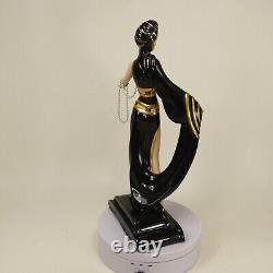 Franklin Mint House of Erte Pearls & Emeralds LE Figurine AIKV9