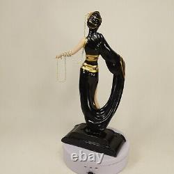 Franklin Mint House of Erte Pearls & Emeralds LE Figurine AIKV9