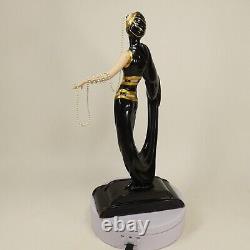 Franklin Mint House of Erte Pearls & Emeralds LE Figurine AIKV9