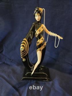 Franklin Mint House of Erte Pearls & Emeralds Limited Edition Figurine