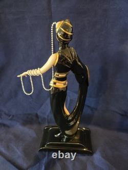 Franklin Mint House of Erte Pearls & Emeralds Limited Edition Figurine
